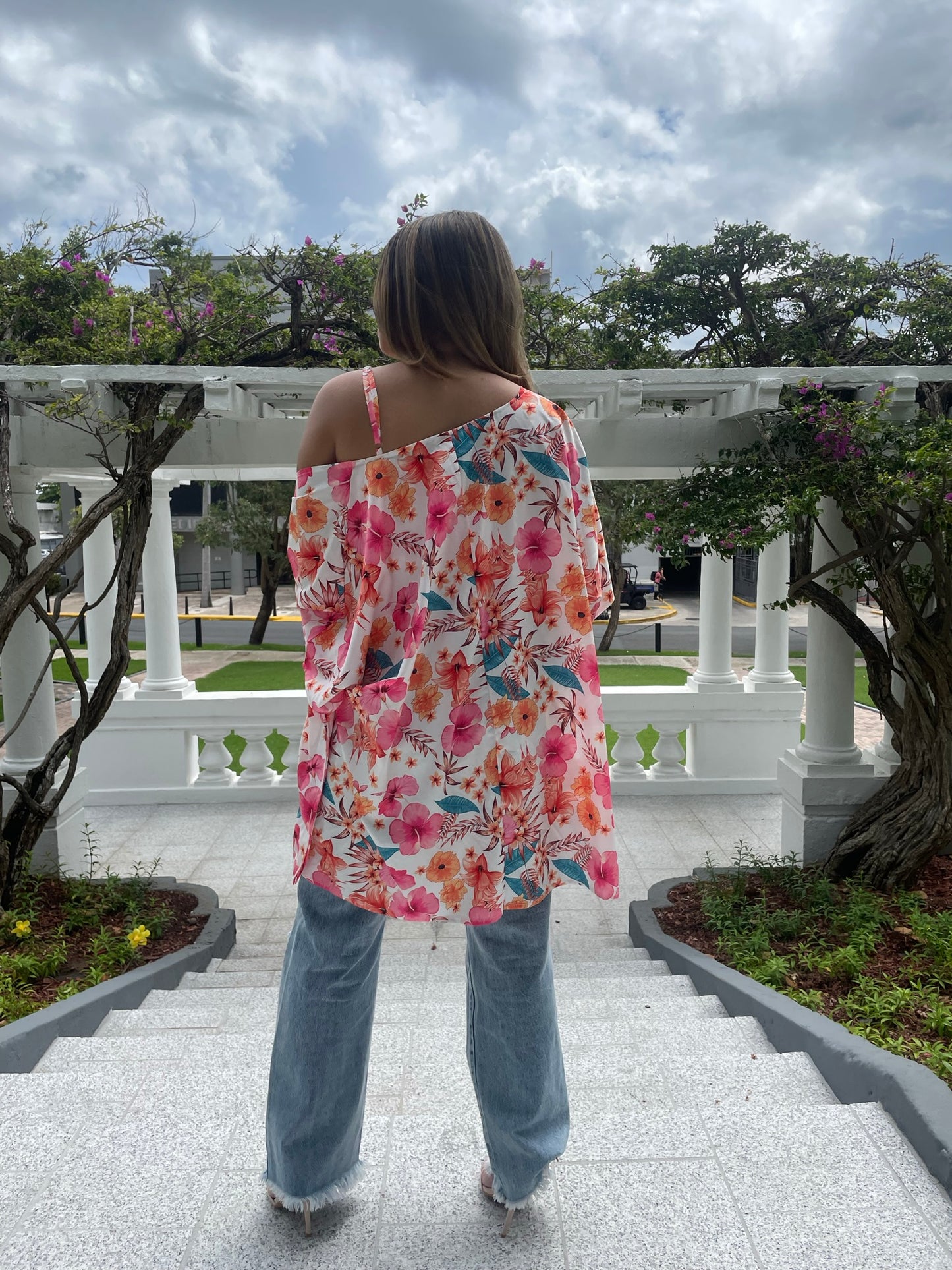 Tropical crop top & Cover up